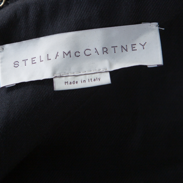 مملوكة مسبقًا Stella McCartney Colorblock Melton Wool Blend Applique Detail Sabine Varsity Jacket S