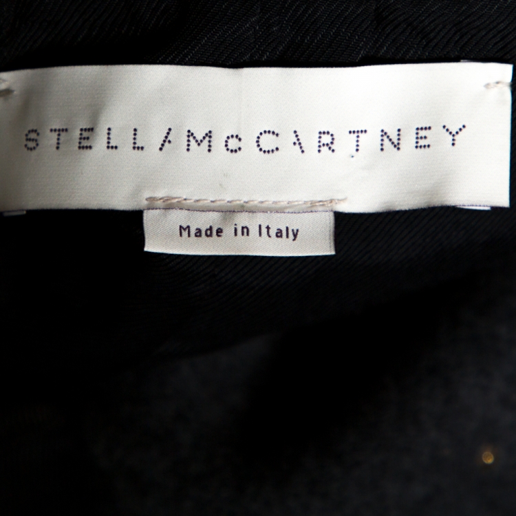 Pre Owned Stella McCartney Grey Wool Embellished Coat L