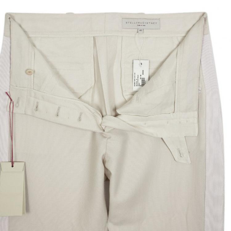 Pre Owned Stella McCartney End Zip White Trousers S