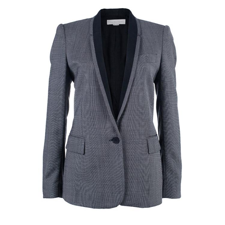 Pre Owned Stella McCartney Grey Shawl Lapel Blazer M