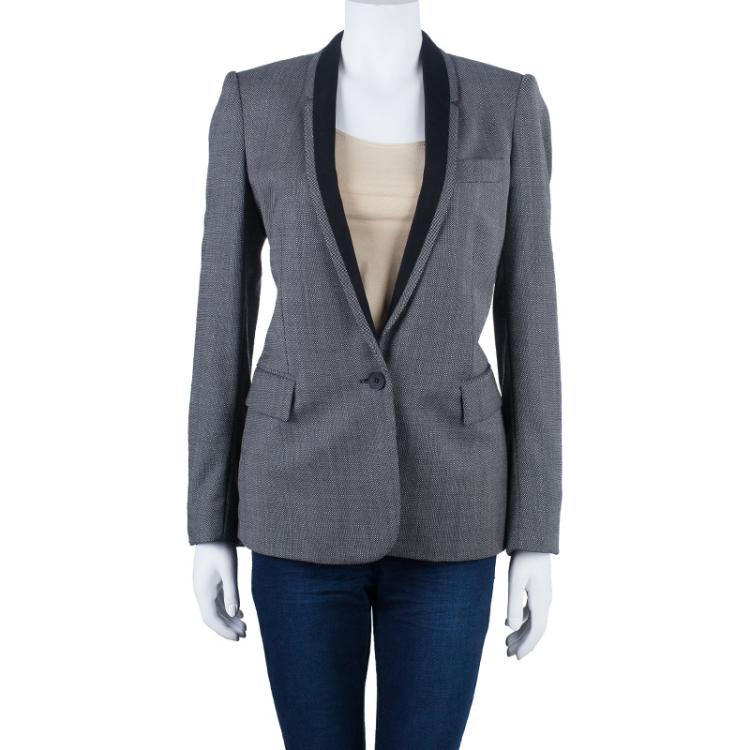 Pre Owned Stella McCartney Grey Shawl Lapel Blazer M