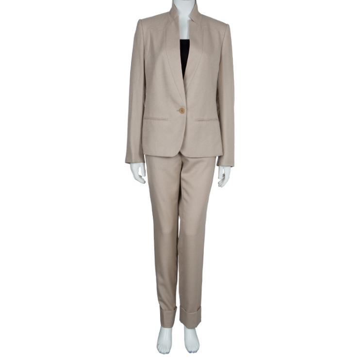 Pre Owned Stella McCartney Beige Pant Suit M/L