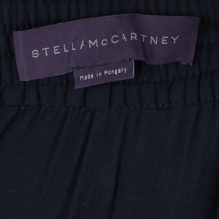 Pre Owned Stella McCartney Black Tapered Casual Trousers S