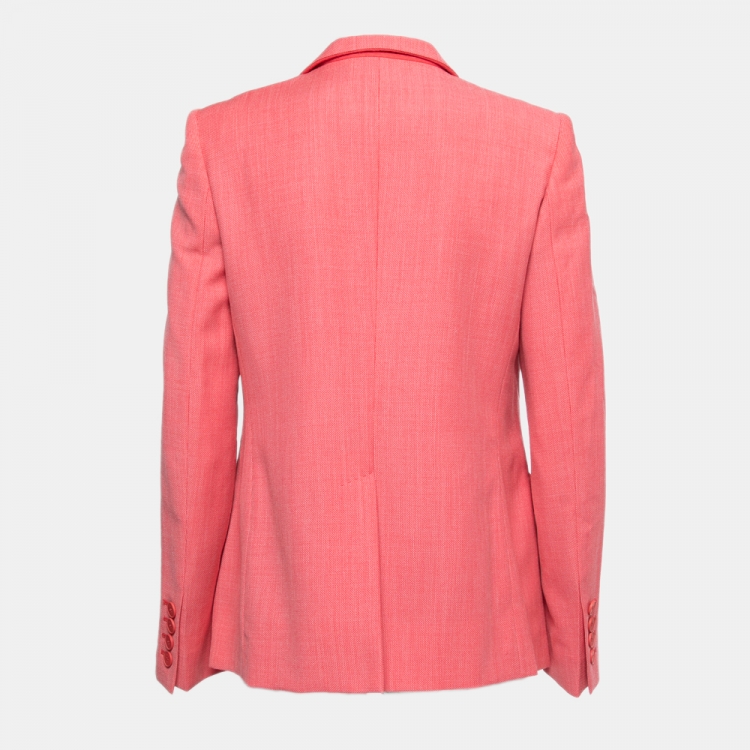 Pre Owned Stella McCartney Pink Wool Single-Breasted Blazer M