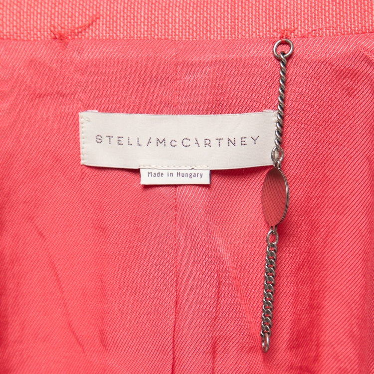 Pre Owned Stella McCartney Pink Wool Single-Breasted Blazer M