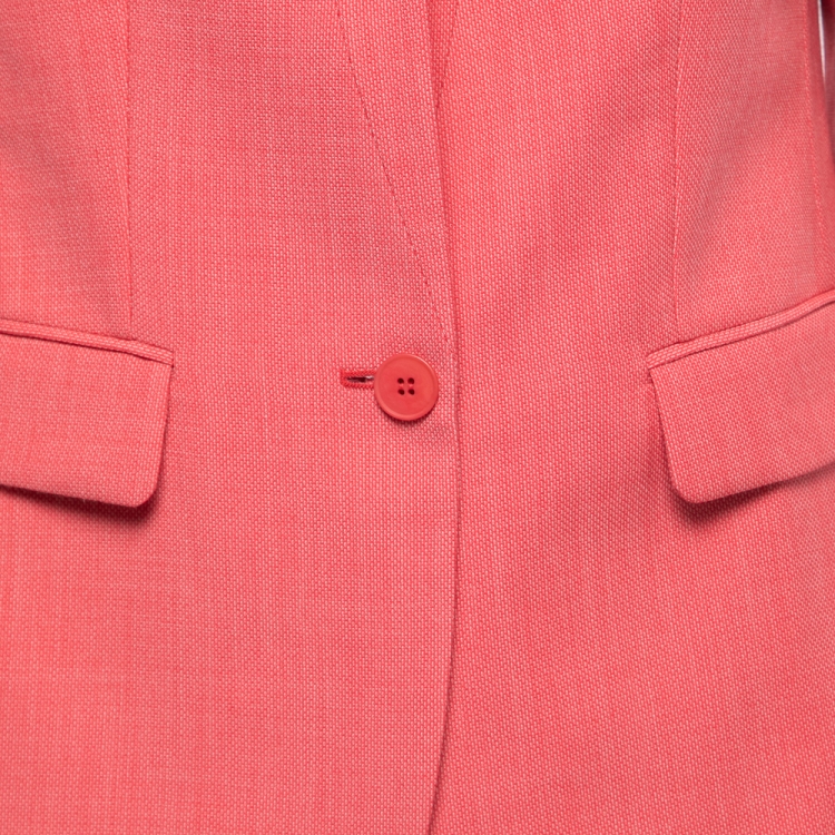 Pre Owned Stella McCartney Pink Wool Single-Breasted Blazer M