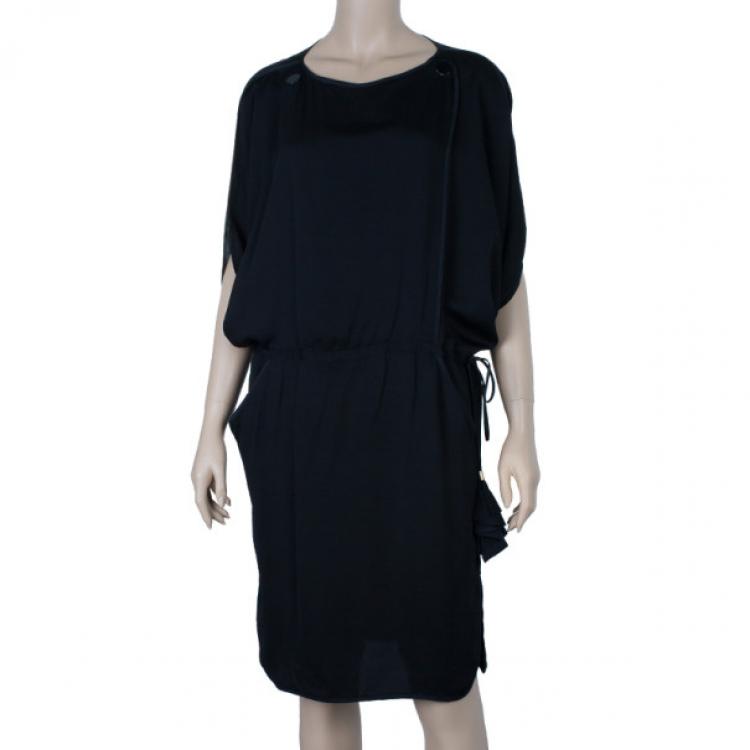 Pre Owned Stella McCartney Black Butterfly Sleeve Dress M