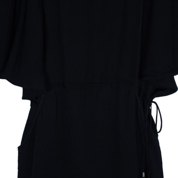 Pre Owned Stella McCartney Black Butterfly Sleeve Dress M