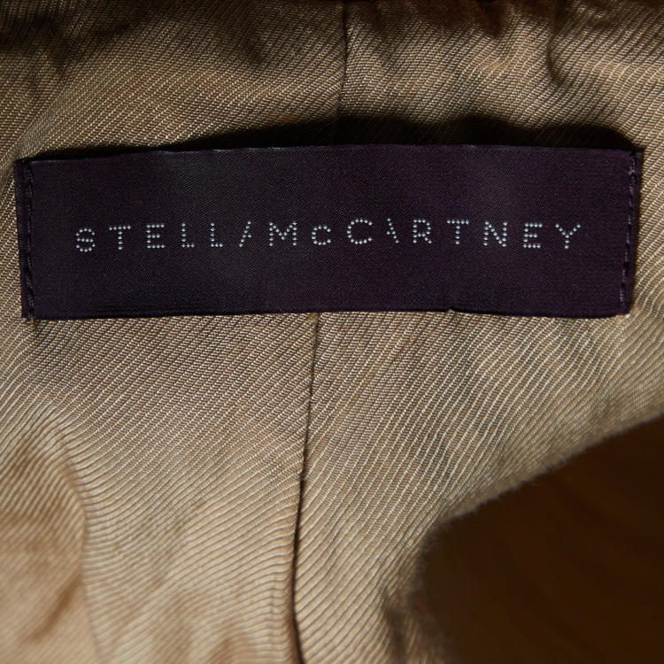 Pre Owned Stella McCartney Beige Wool & Cashmere Mid Length Coat M