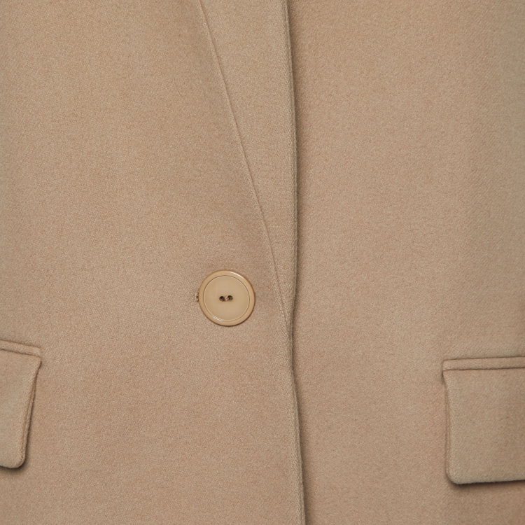 Pre Owned Stella McCartney Beige Wool & Cashmere Mid Length Coat M