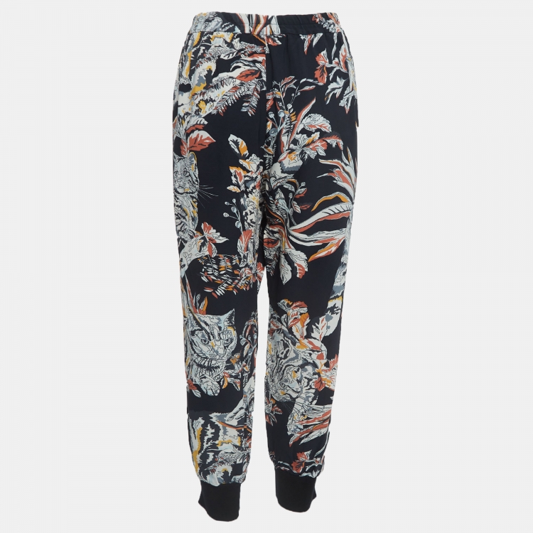 Pre Owned Stella McCartney Multicolor Printed Crepe Joey Trousers L