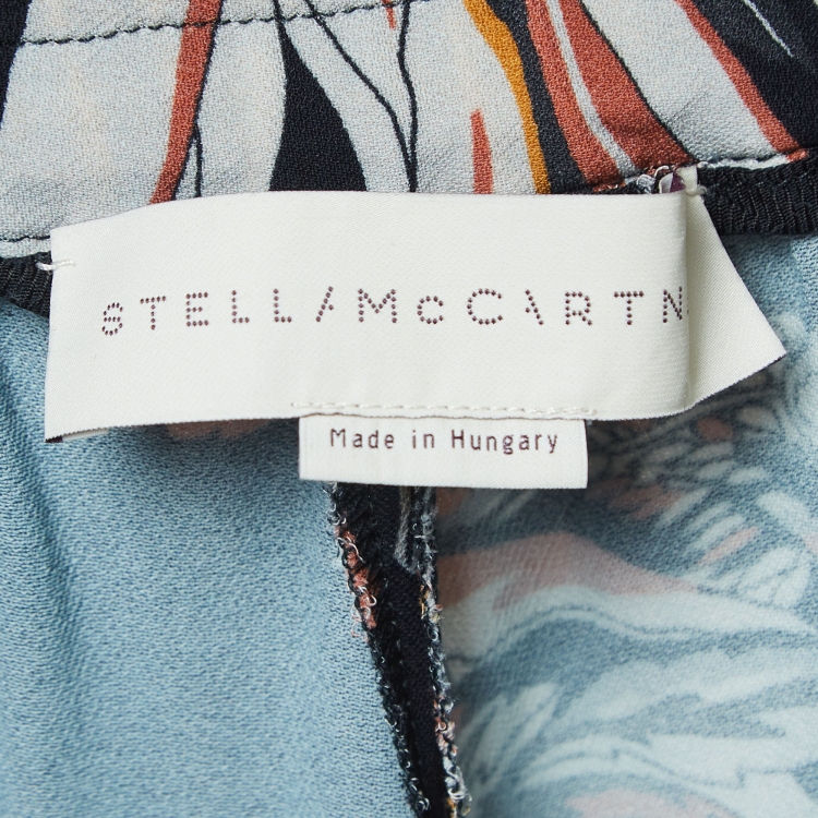 Pre Owned Stella McCartney Multicolor Printed Crepe Joey Trousers L