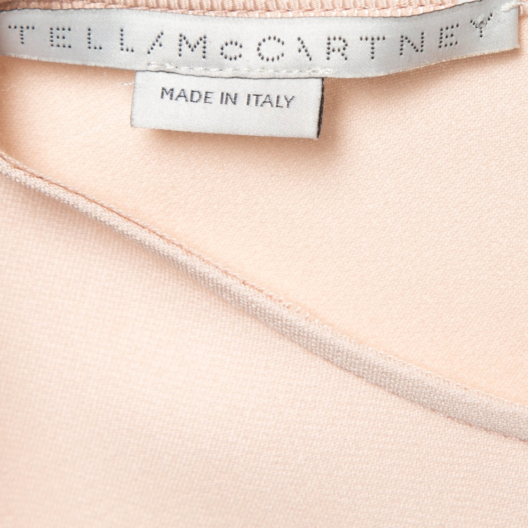 Pre Owned Stella McCartney Pink Crepe Flared Sleeve Short Dress S