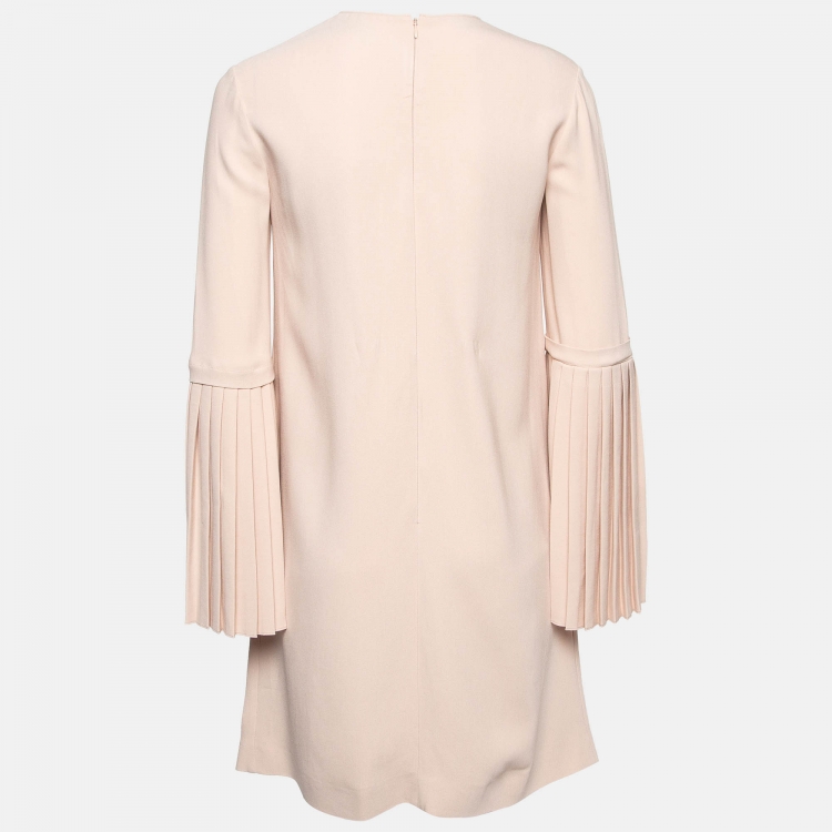 Pre Owned Stella McCartney Pink Crepe Flared Sleeve Short Dress S