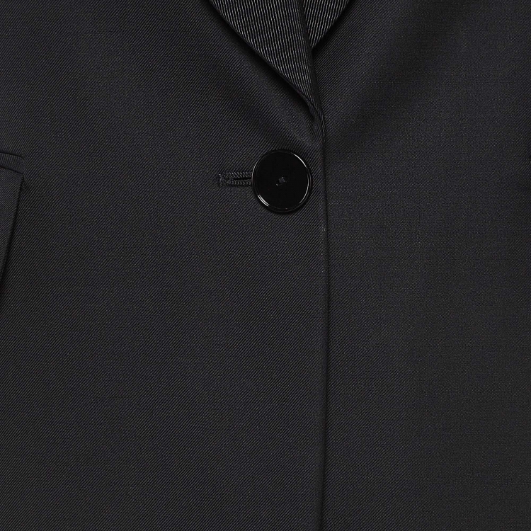Pre Owned Stella McCartney Black Wool Shawl Collar Single Breasted Coat M