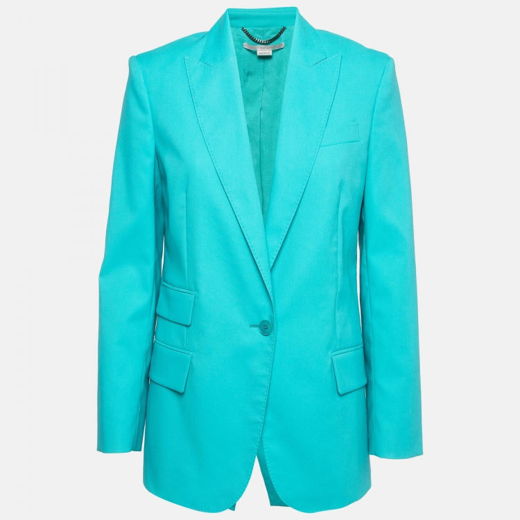 مملوكة مسبقًا Stella McCartney Blue Gabardine Single Breasted Blazer S