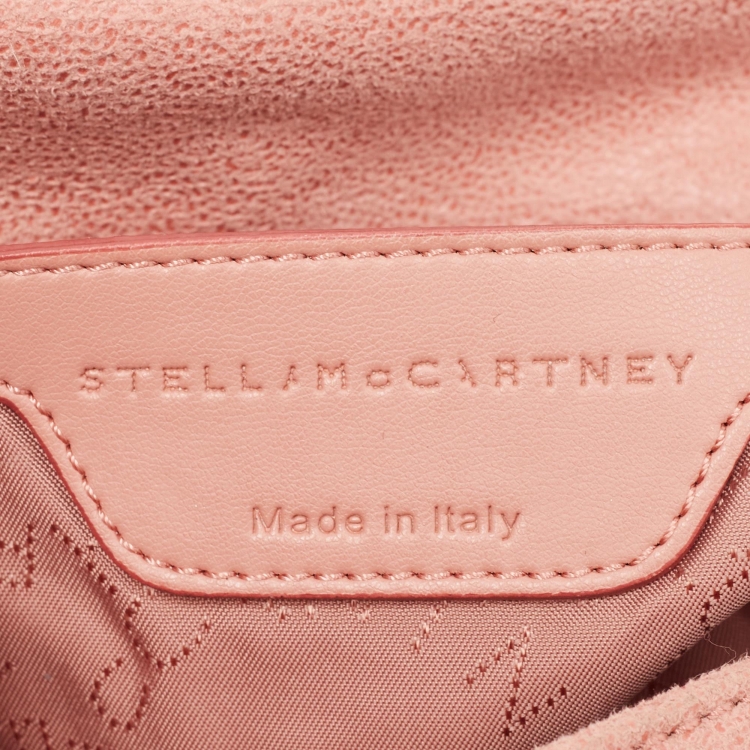Pre Owned Stella McCartney Pink Faux Leather Falabella Chain Shoulder Bag