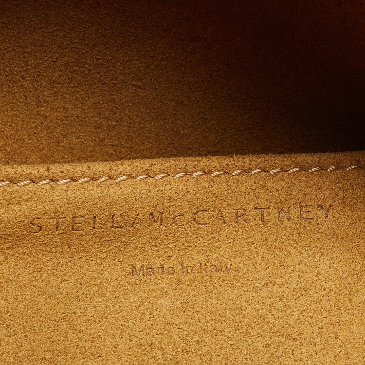 Pre Owned Stella McCartney Black Faux Leather Perforated Logo Mini Camera Bag