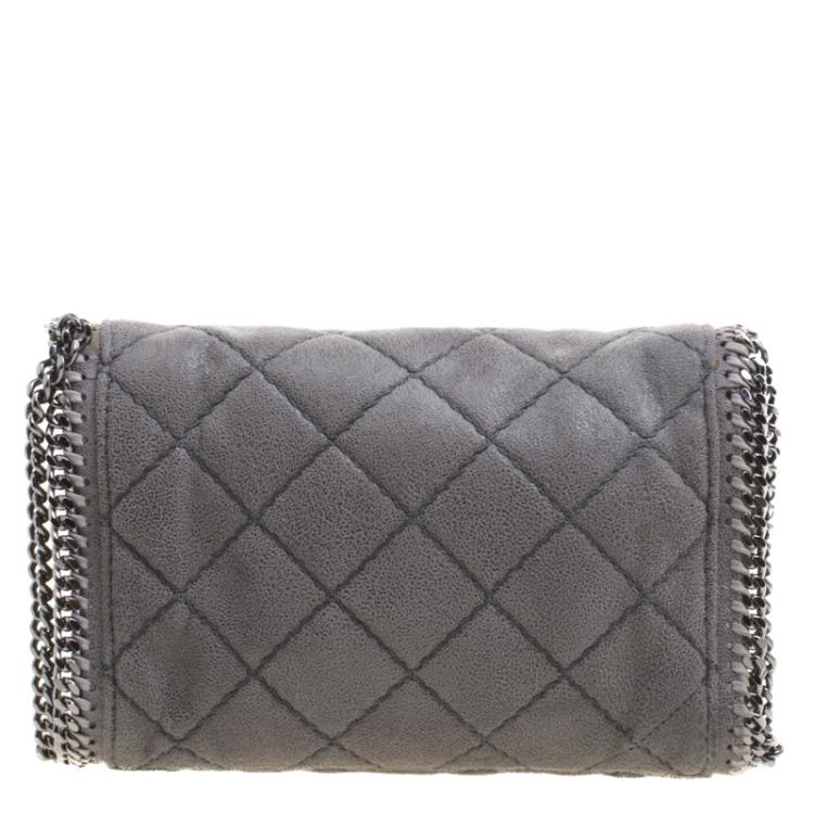 Pre Owned Stella McCartney Grey Faux Leather Falabella Crossbody Bag