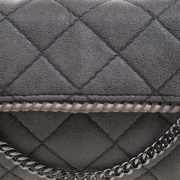 Pre Owned Stella McCartney Grey Faux Leather Falabella Crossbody Bag