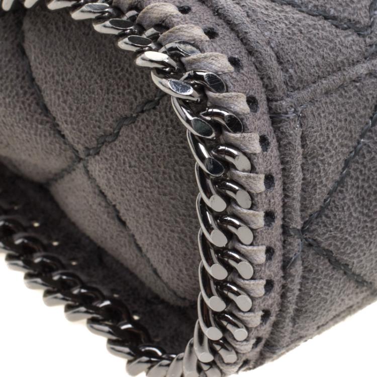 Pre Owned Stella McCartney Grey Faux Leather Falabella Crossbody Bag