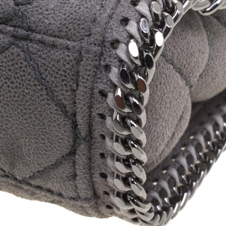 Pre Owned Stella McCartney Grey Faux Leather Falabella Crossbody Bag