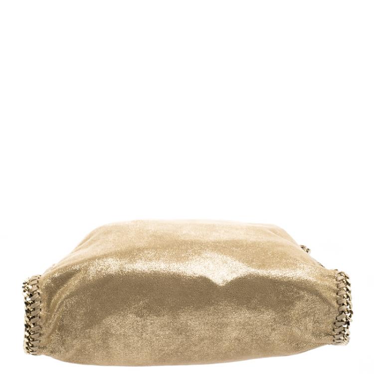 Pre Owned Stella McCartney Gold Faux Leather Small Falabella Tote
