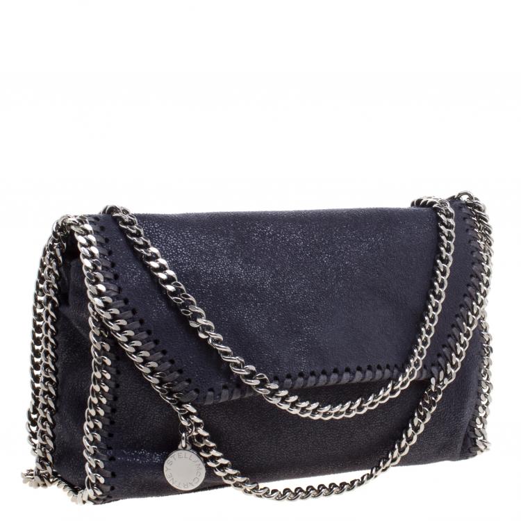مملوكة مسبقًا Stella McCartney Navy Blue Faux Leather Falabella Shoulder Bag