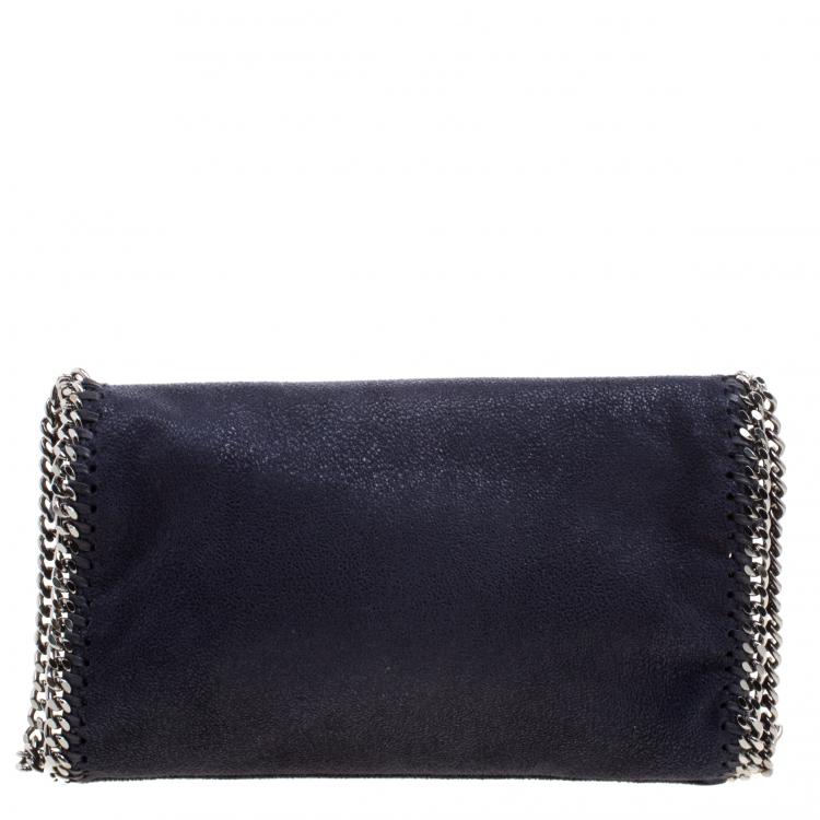 مملوكة مسبقًا Stella McCartney Navy Blue Faux Leather Falabella Shoulder Bag