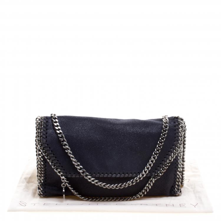 مملوكة مسبقًا Stella McCartney Navy Blue Faux Leather Falabella Shoulder Bag