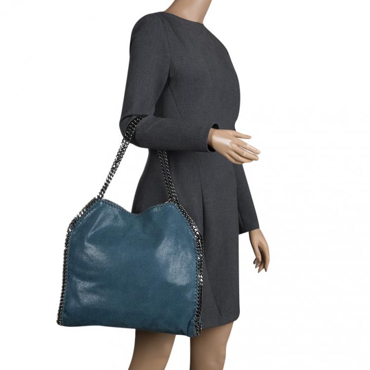 مملوكة مسبقًا Stella McCartney Blue Faux Leather Small Falabella Tote