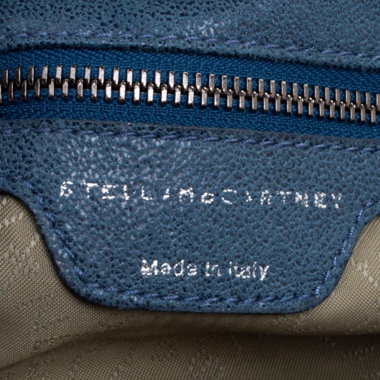 مملوكة مسبقًا Stella McCartney Blue Faux Leather Small Falabella Tote