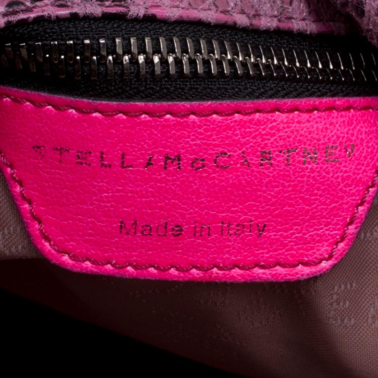 Pre Owned Stella McCartney Pink Faux Python Small Falabella Tote