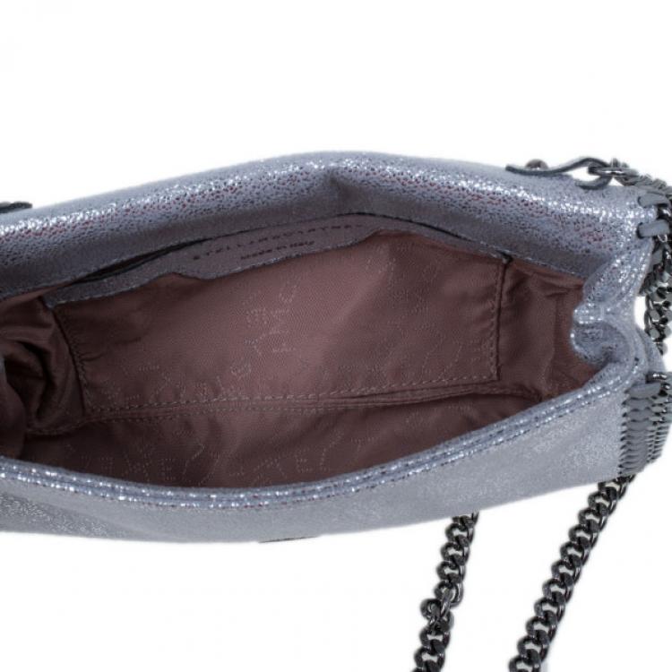 Pre Owned Stella McCartney Silver Faux Leather Falabella Clutch