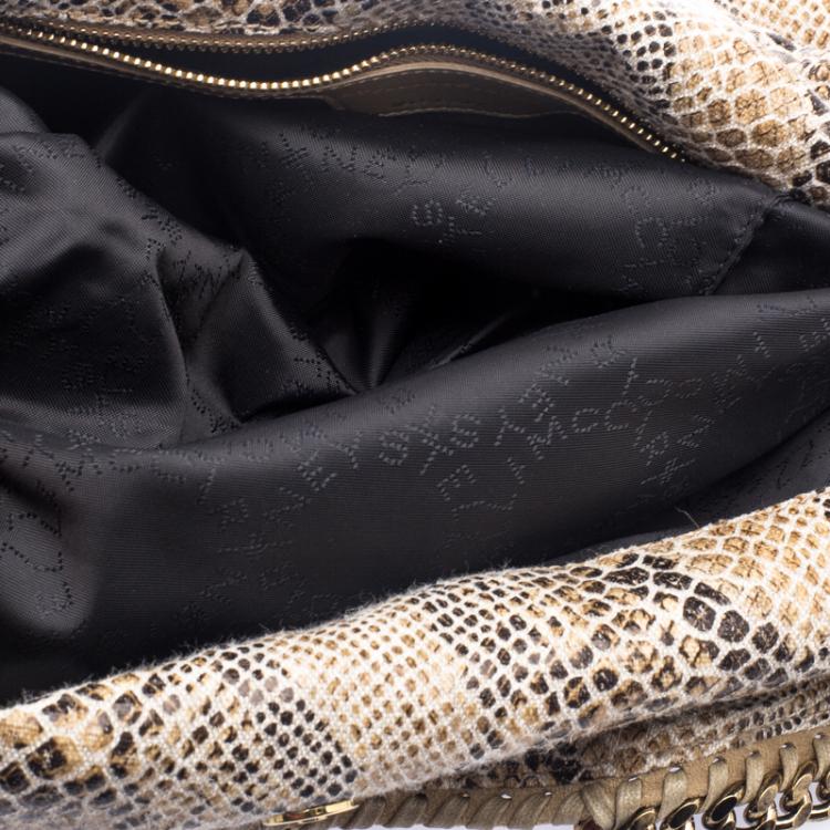 مملوكة مسبقًا Stella McCartney Beige Faux Python Small Falabella Tote