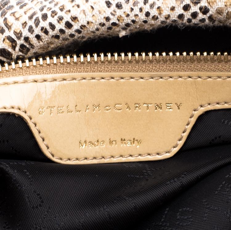 مملوكة مسبقًا Stella McCartney Beige Faux Python Small Falabella Tote