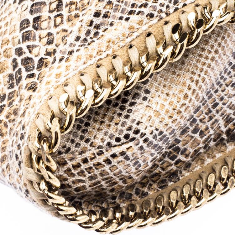 مملوكة مسبقًا Stella McCartney Beige Faux Python Small Falabella Tote