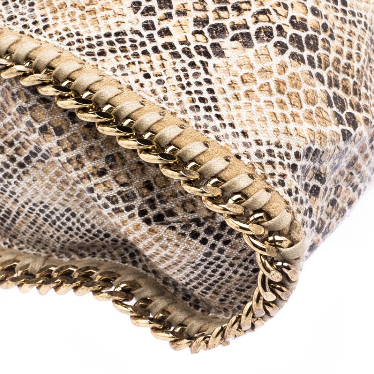 مملوكة مسبقًا Stella McCartney Beige Faux Python Small Falabella Tote