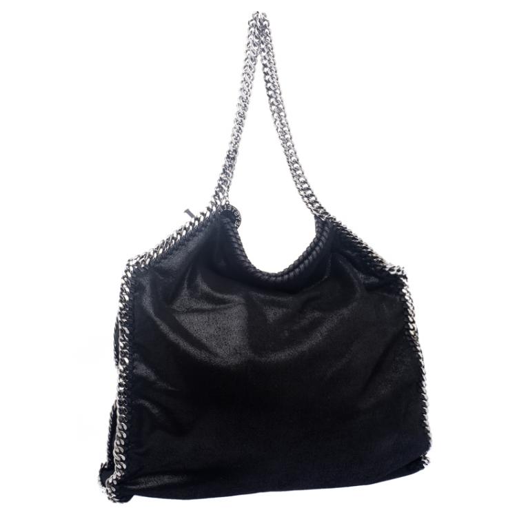 مملوكة مسبقًا Stella McCartney Black Faux Leather Large Falabella Tote