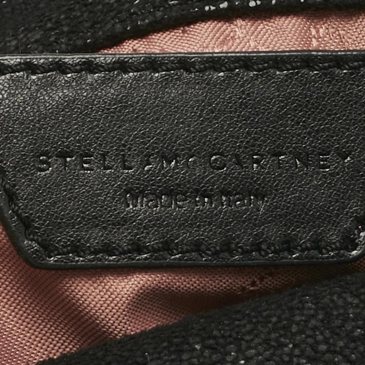 Pre Owned Stella McCartney Black Faux Suede Tiny Falabella Tote