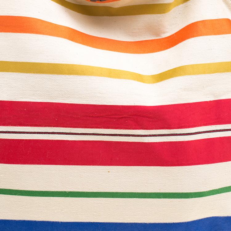 Pre Owned Stella McCartney Multicolor Striped Canvas Small Falabella Tote