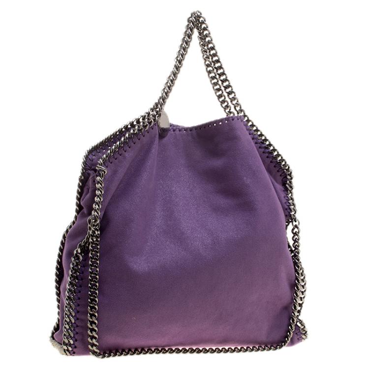 مملوكة مسبقًا Stella McCartney Purple Faux Leather Falabella Fold Over Tote
