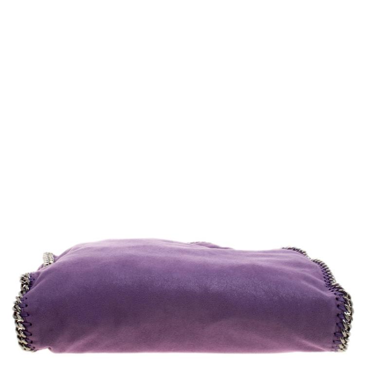 مملوكة مسبقًا Stella McCartney Purple Faux Leather Falabella Fold Over Tote