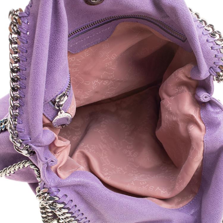 مملوكة مسبقًا Stella McCartney Purple Faux Leather Falabella Fold Over Tote