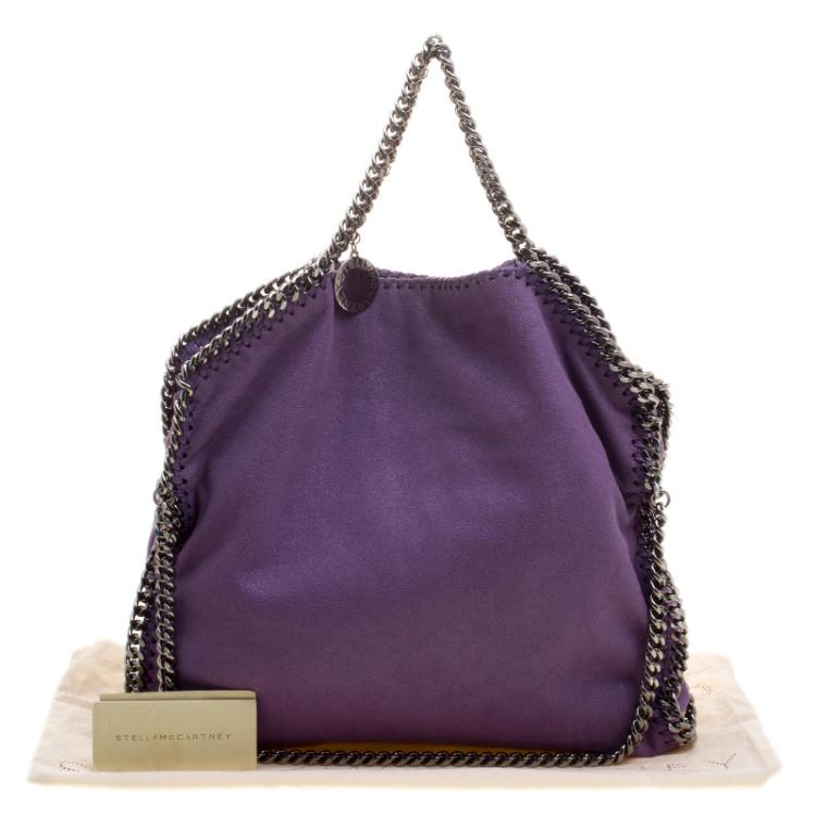 مملوكة مسبقًا Stella McCartney Purple Faux Leather Falabella Fold Over Tote