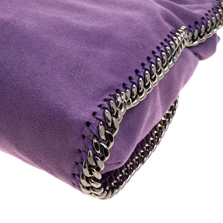 مملوكة مسبقًا Stella McCartney Purple Faux Leather Falabella Fold Over Tote