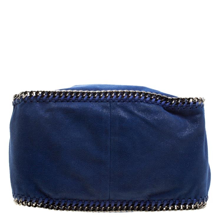Pre Owned Stella McCartney Blue Faux Leather Falabella Hobo