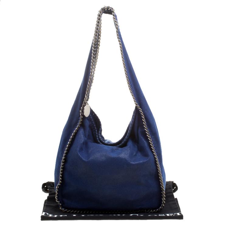 Pre Owned Stella McCartney Blue Faux Leather Falabella Hobo