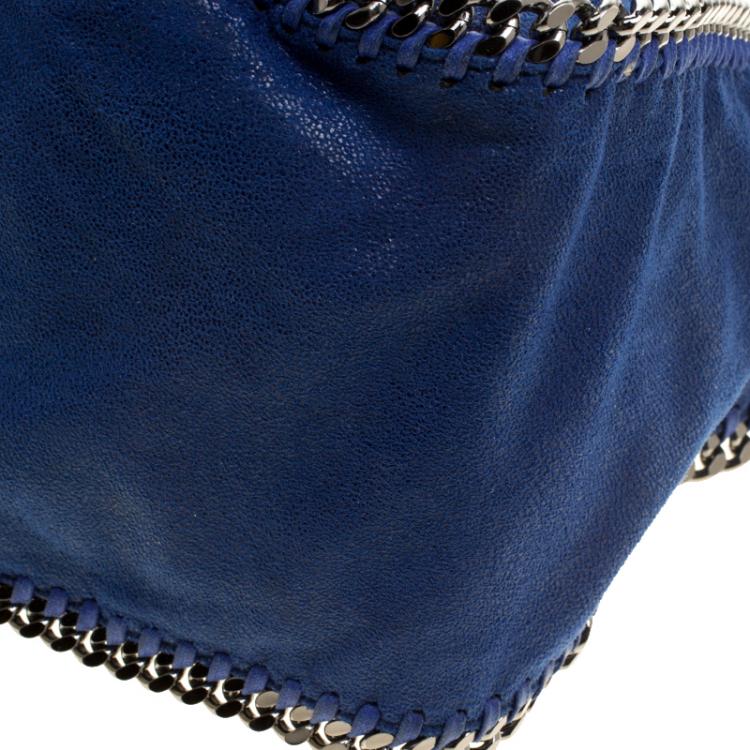 Pre Owned Stella McCartney Blue Faux Leather Falabella Hobo