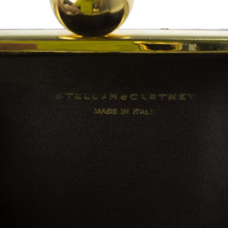 Pre Owned Stella McCartney Pink Faux Python Lucia Clutch